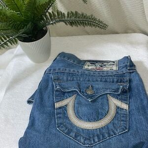 True Religion Straight Leg Jeans in Blue